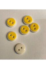 Beyaz Çember Bebe Düğmesi. 1.4cm 6'lı Paket.