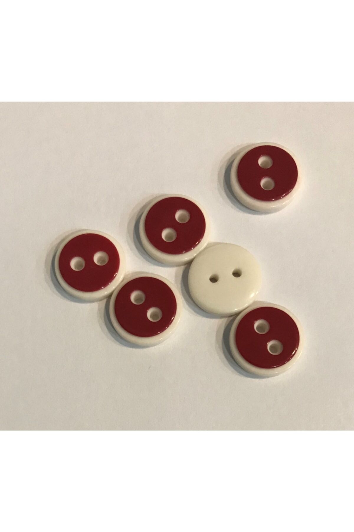 Beyaz Çember Bebe Düğmesi. 1.4cm 6'lı Paket.