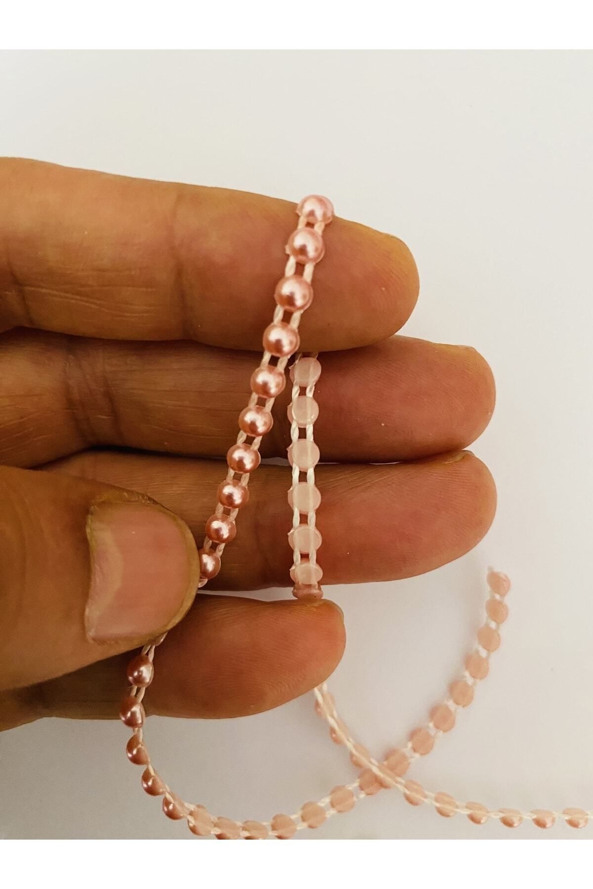 4mm Şerit Yarım Inci. Mor. 3 Metre.