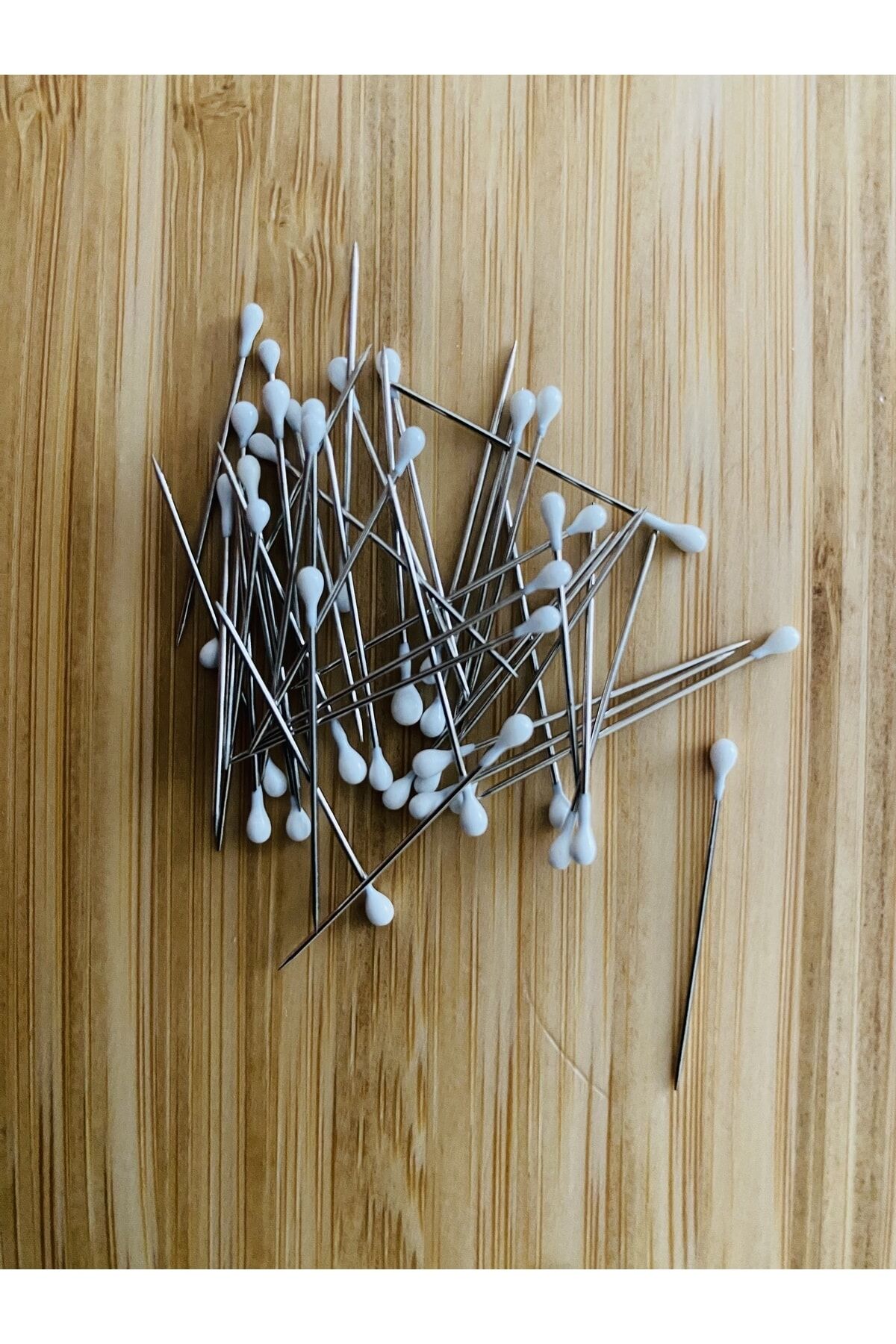 Beyaz Ince Başlı Toplu Iğne 50 Adet.