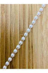 6mm Şerit Yarım Inci. Krem. 4 Metre.