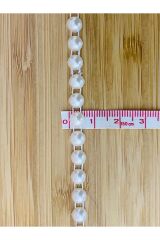 6mm Şerit Yarım Inci. Krem. 4 Metre.