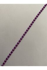 4mm Şerit Yarım Inci. Mor. 3,33 Metre.