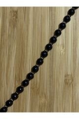 6mm Şerit Yarım Inci. Siyah. 4 Metre. Iki Ayrı Parça Toplam 6,26 Metre.