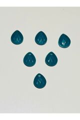 Petrol Mavisi Oya, Abiye, Takı, Örgü El Işleme Plastik Gözyaşı Damla Boncuk. 25gr. Tahmini 195 Adet.