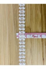 8mm Ikiz Şerit Yarım Inci. Krem. 2,8 Metre.