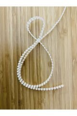 8mm Ikiz Şerit Yarım Inci. Krem. 2,8 Metre.