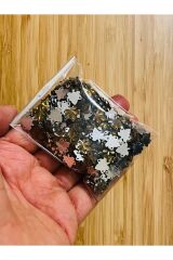 Taş görünümlü çınar yaprağı plastik pul. Ebat:1cm. Tahmini 320-330 adet.