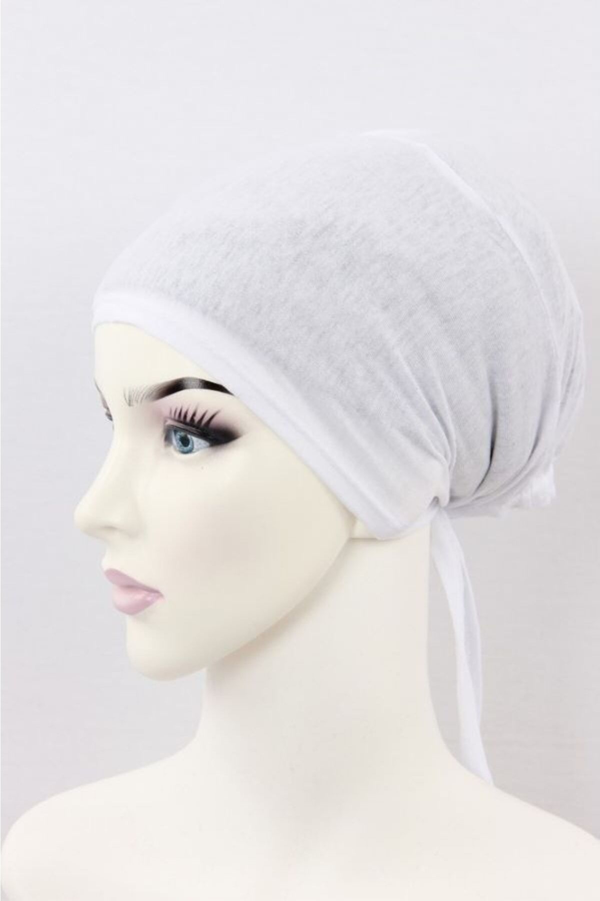 Düz Penye Bone Beyaz (2adet)