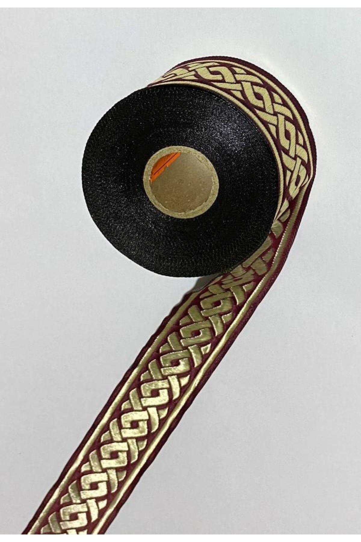 Bordür Şerit 33mmx10metre. Renk:1 Bordo