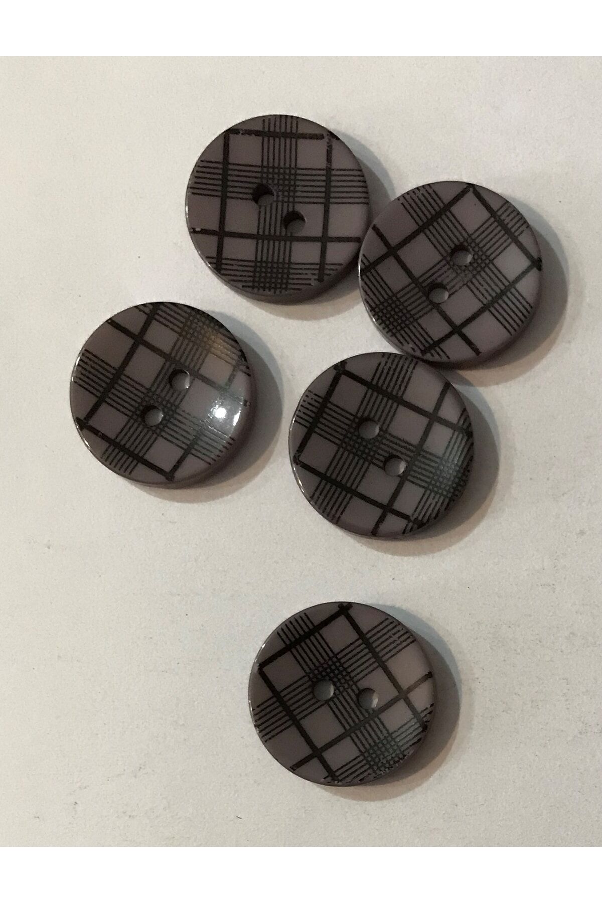 Ekose Desenli Hırka Yelek Ceket Düğmesi. 2cm. 5'li Pkt.