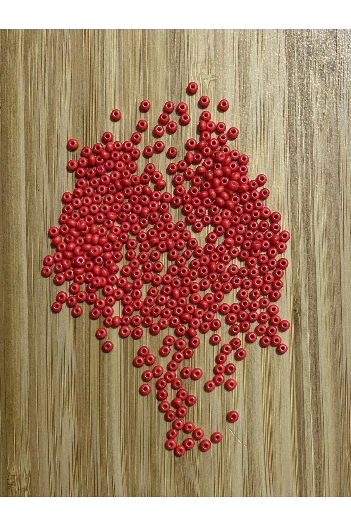 3mm Kum Boncuk. Kırmızı.