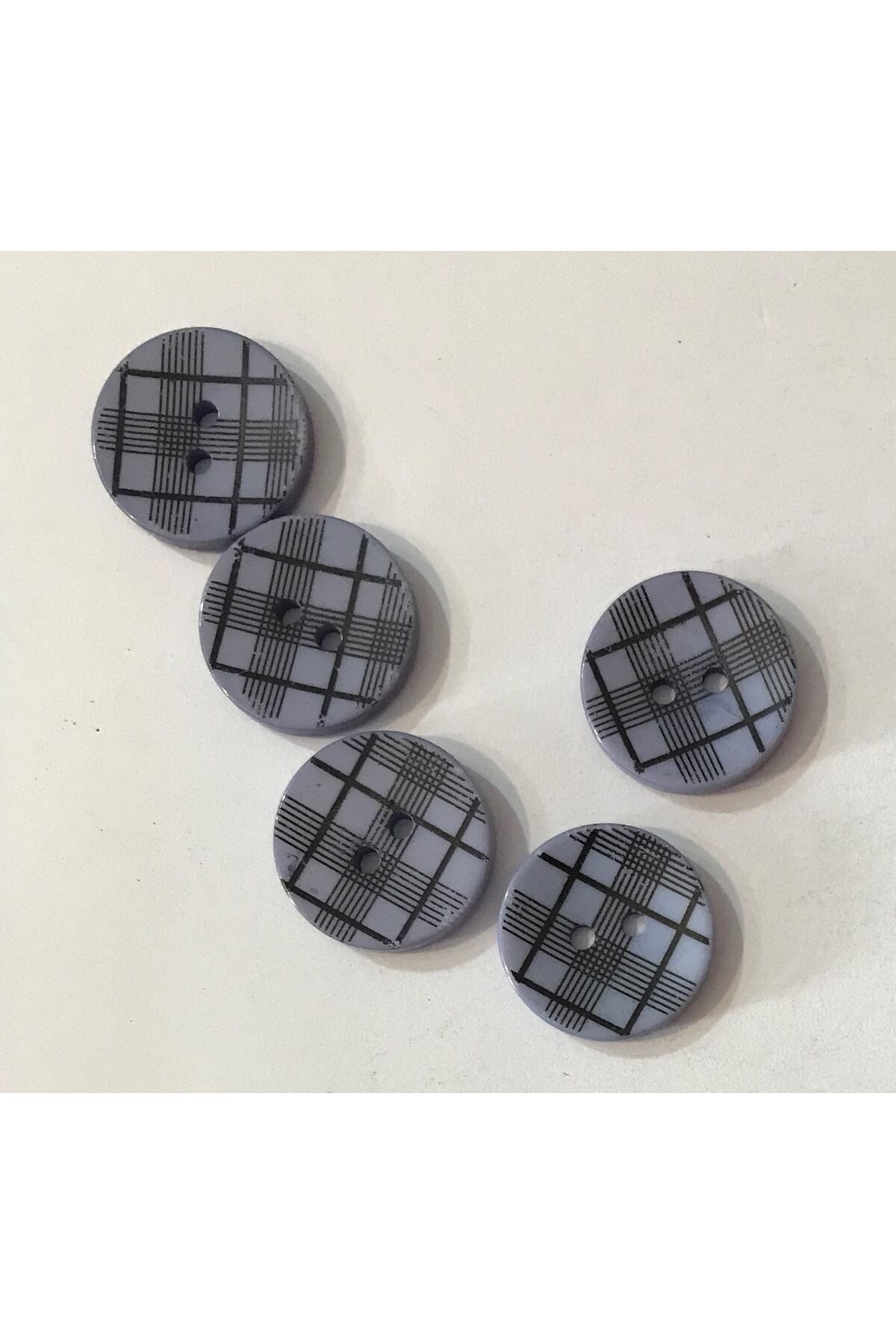 Ekose Desenli Hırka Yelek Ceket Düğmesi. 2cm. 5'li Pkt.