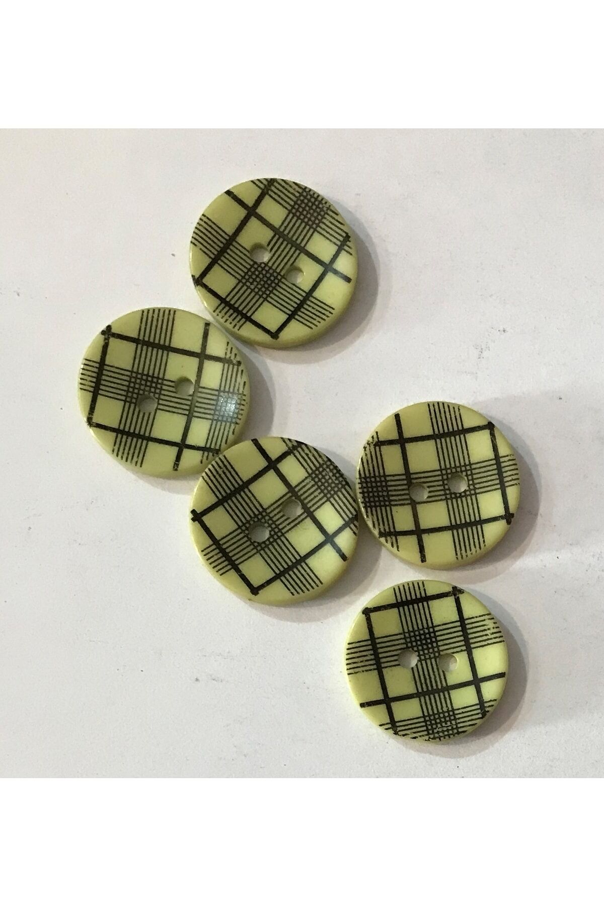 Ekose Desenli Hırka Yelek Ceket Düğmesi. 2cm. 5'li Pkt.