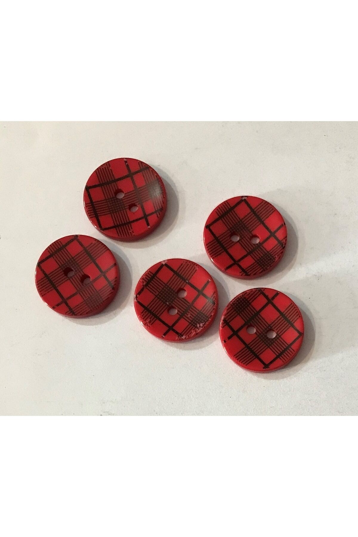 Ekose Desenli Hırka Yelek Ceket Düğmesi. 2cm. 5'li Pkt.