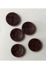 Ekose Desenli Hırka Yelek Ceket Düğmesi. 2cm. 5'li Pkt.