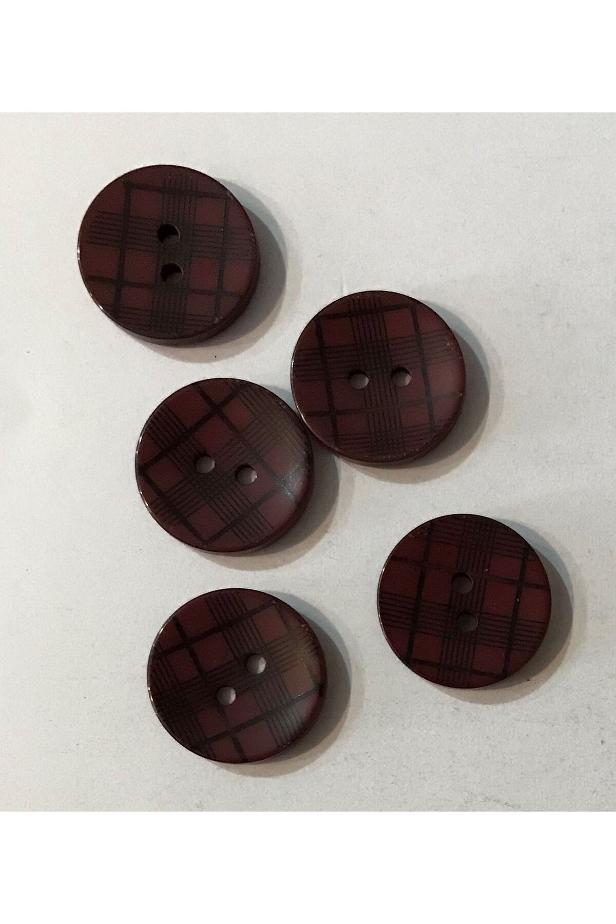 Ekose Desenli Hırka Yelek Ceket Düğmesi. 2cm. 5'li Pkt.
