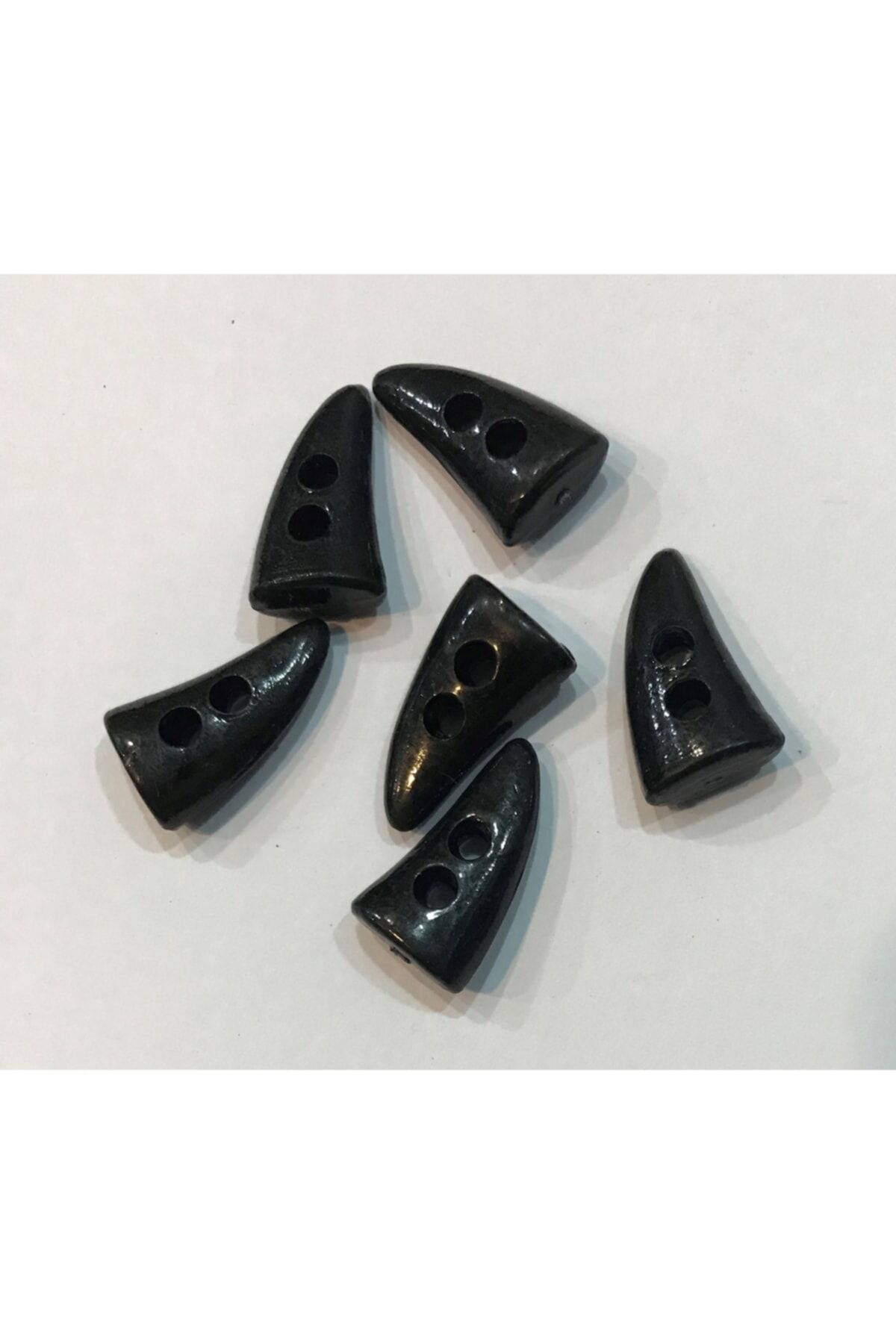 Plastik Boynuz Çoban Düğme 25mm 6'lı Paket. Siyah