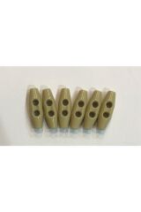 Plastik Çoban Düğme 25mm 6'lı Paket. Bej.