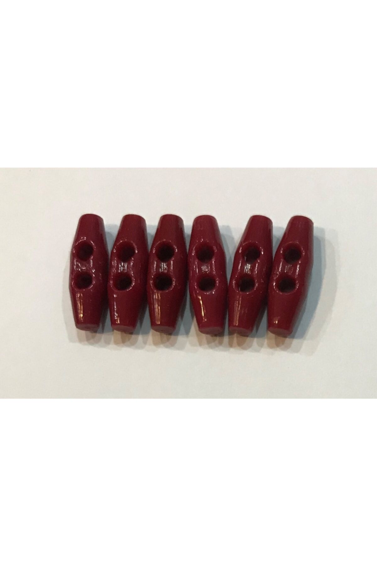 Plastik Çoban Düğme 25mm 6'lı Paket. Bordo.