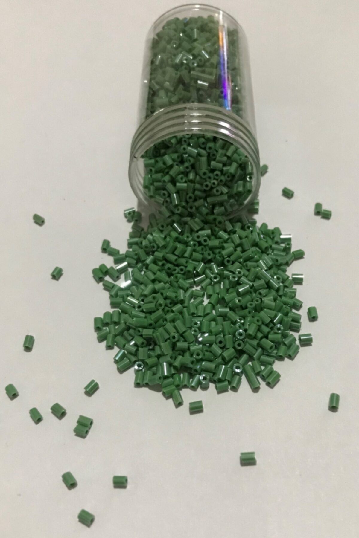 Boru Boncuk 3mm Yeşil