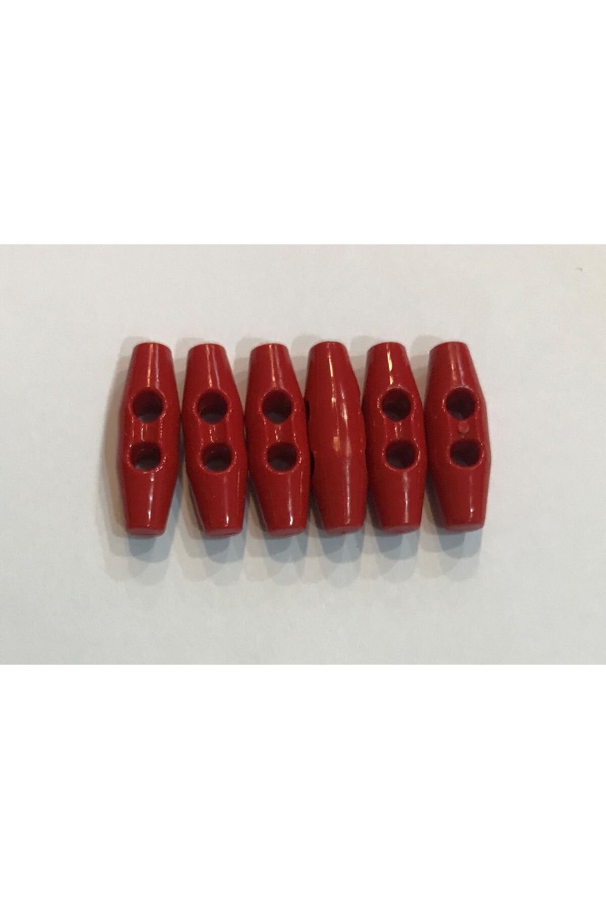 Plastik Çoban Düğme 25mm 6'lı Paket. Kırmızı.