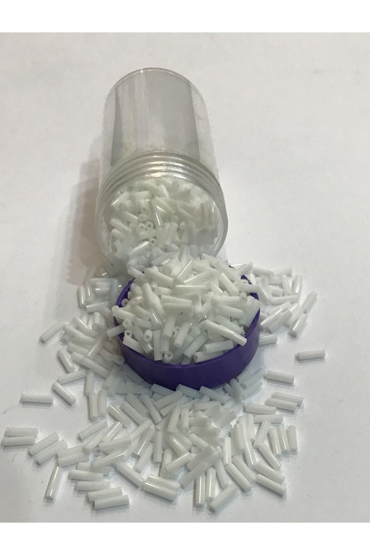 Boru Boncuk 6mm Beyaz