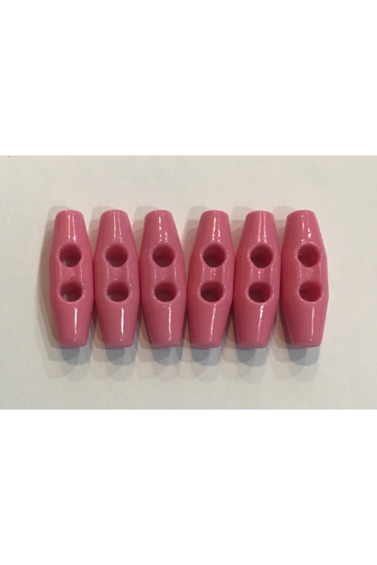 Plastik Çoban Düğme 25mm 6'lı Paket. Koyu Pembe