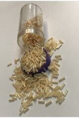 Boru Boncuk 6mm Ekru