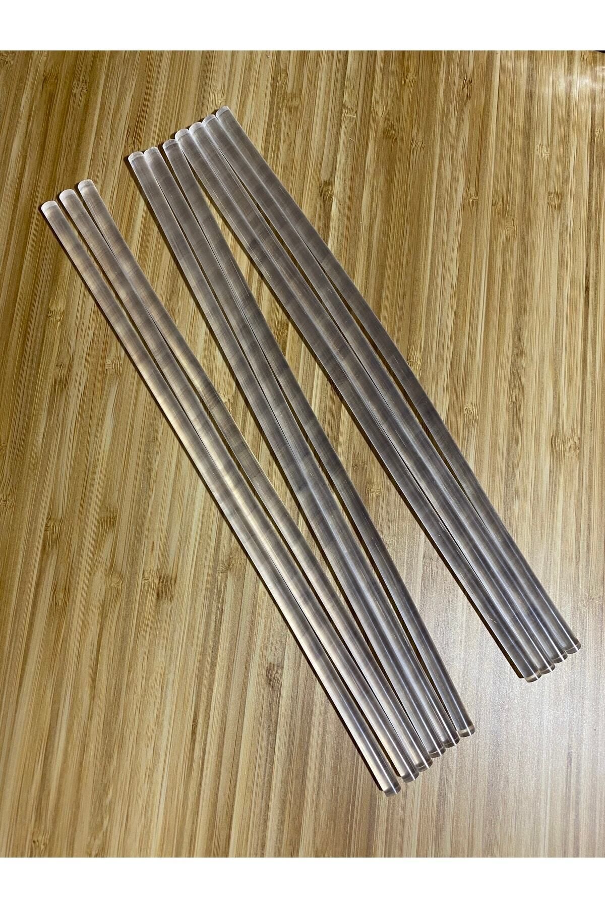 10 Adet Ince Sıcak Mum Tabanca Silikonu 8mm. Boy:30cm. TR Diğer