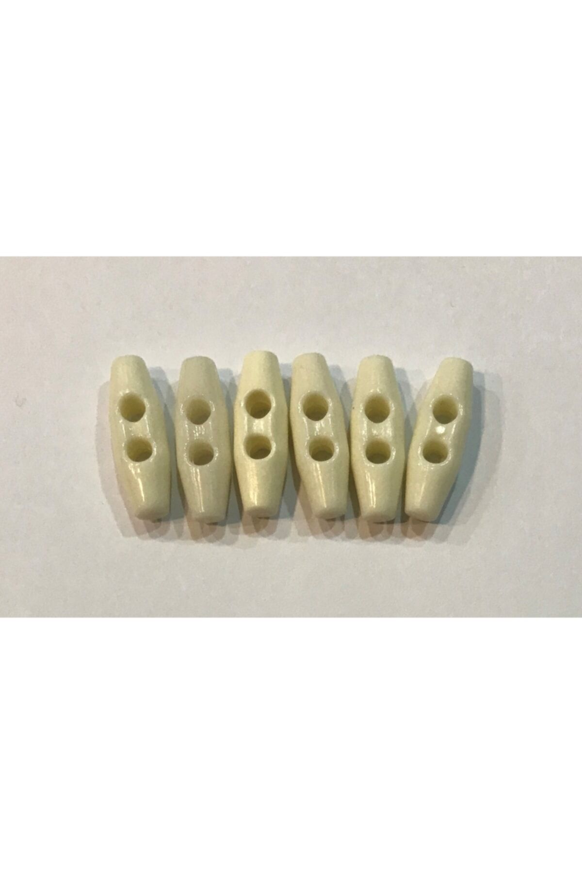 Plastik Çoban Düğme 25mm 6'lı Paket. Krem.