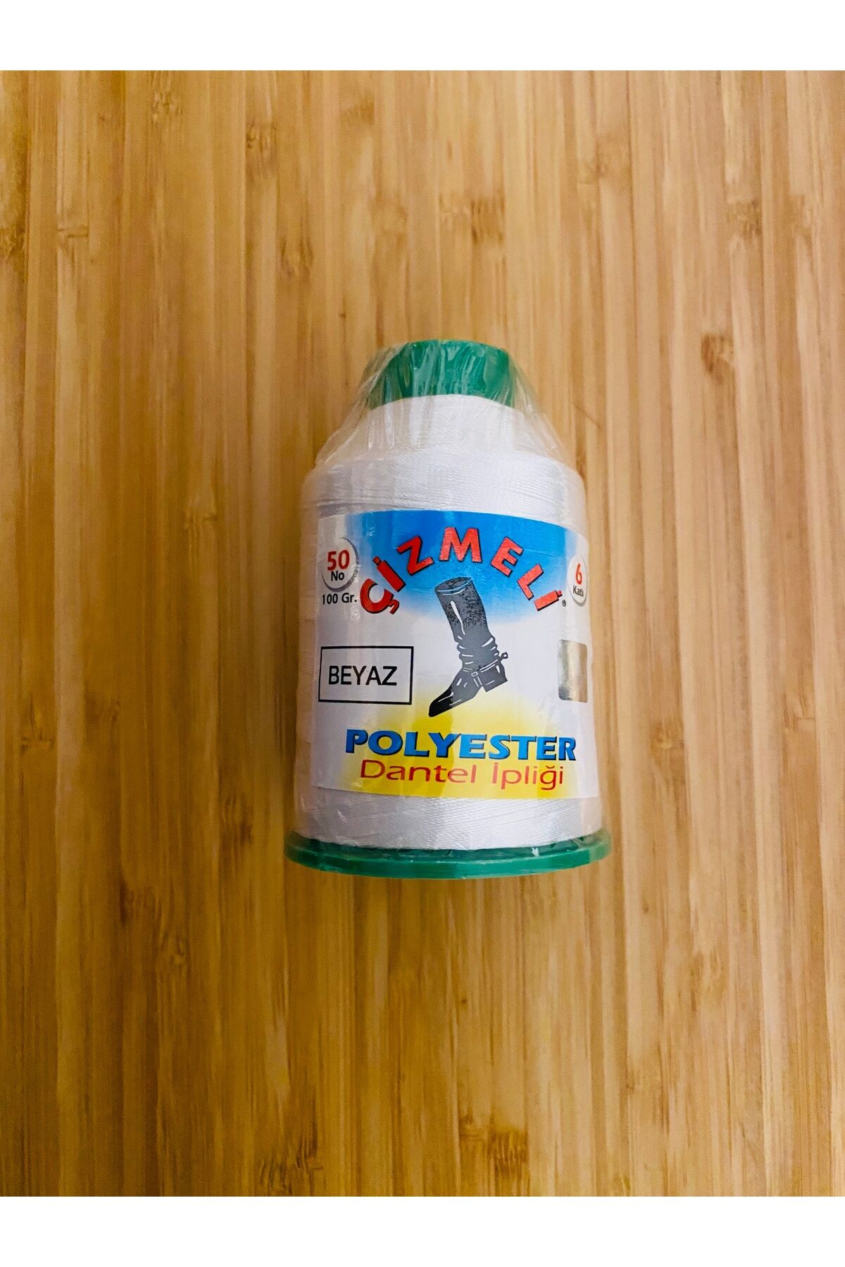 100 Gram Polyester No:50. 6katlı Oya Dantel El örgü ve işleme Ipi. Kar Beyaz.