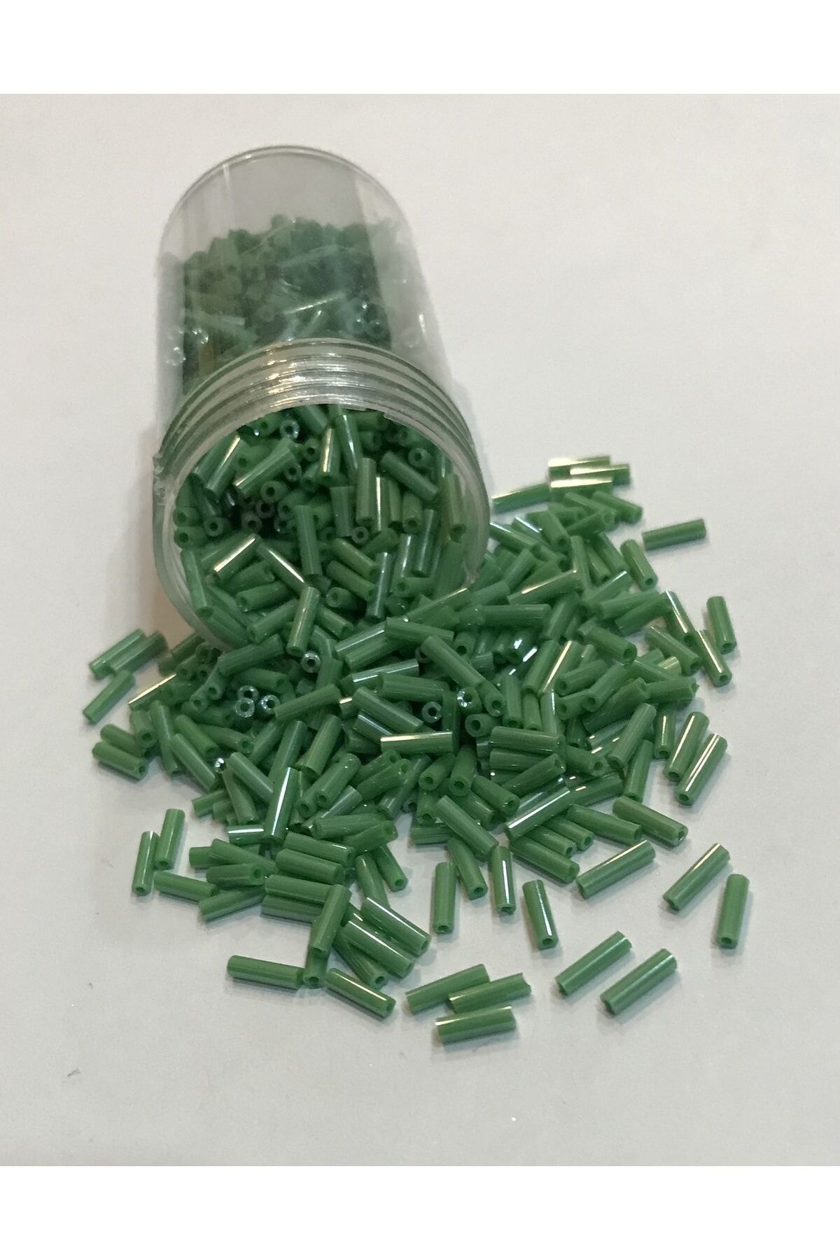 Boru Boncuk 6mm Yeşil