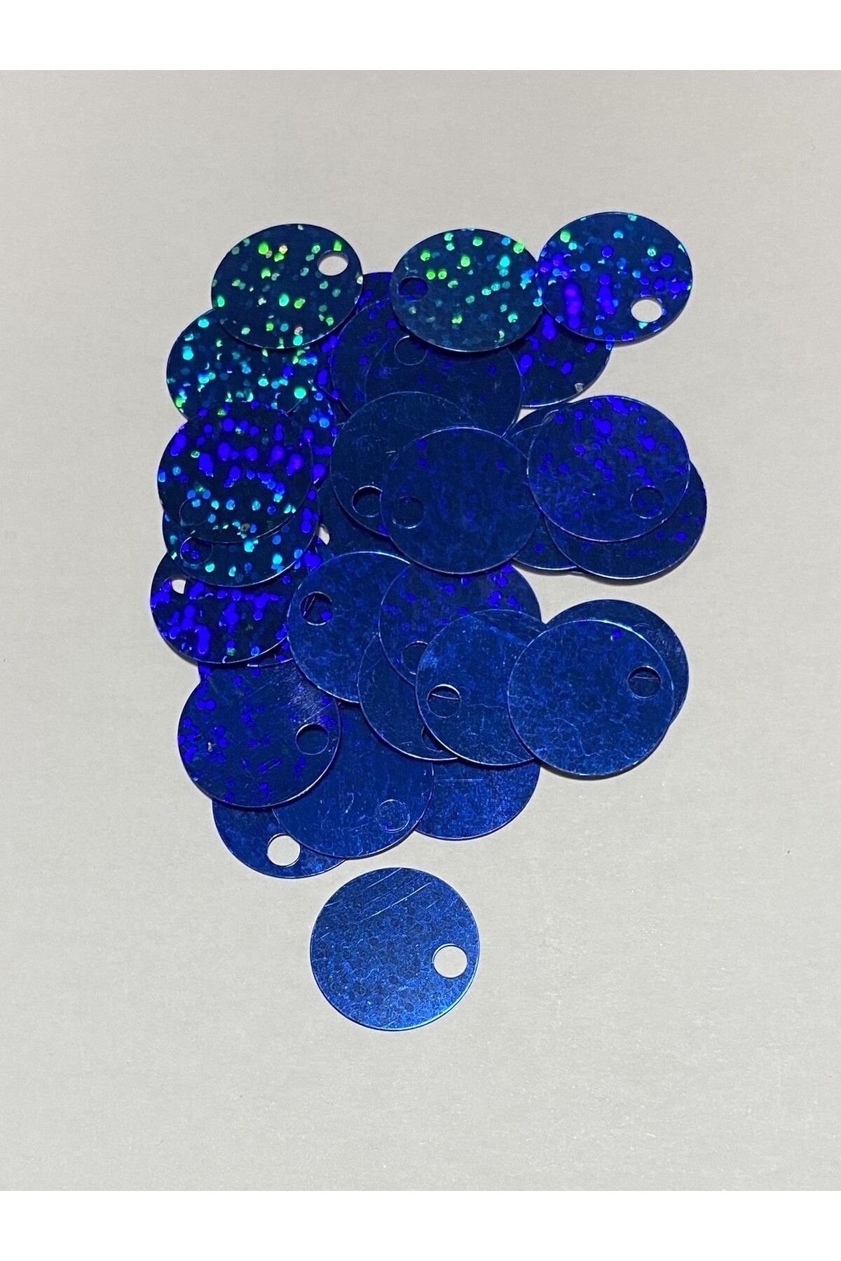 Patik, Çanta, Supla Ve Makrame Pulu 20mm 25gr. Takriben 185 Adet. Janjan Mavi.