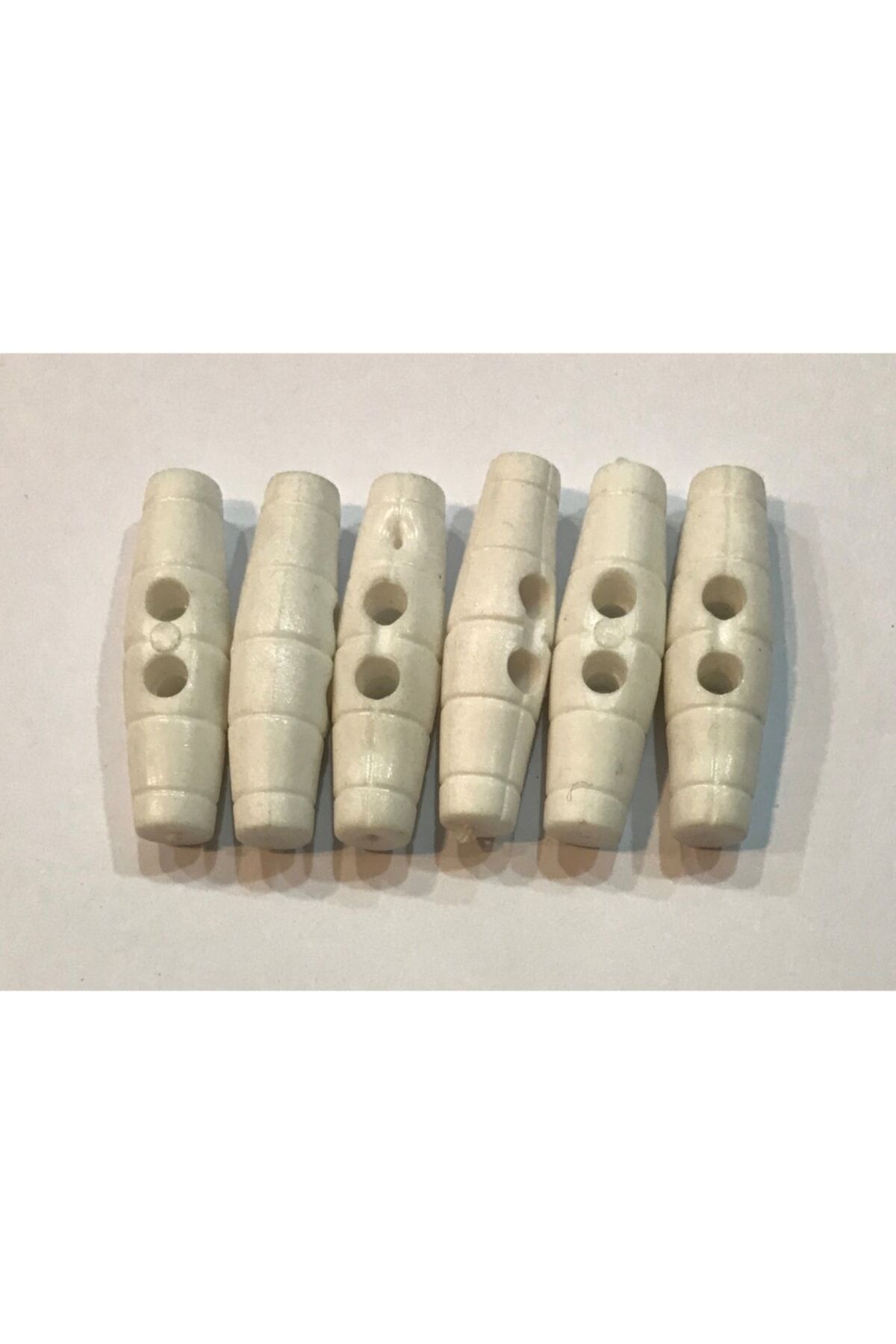 Plastik Çoban Düğme 38mm 6'lı Paket. Beyaz.