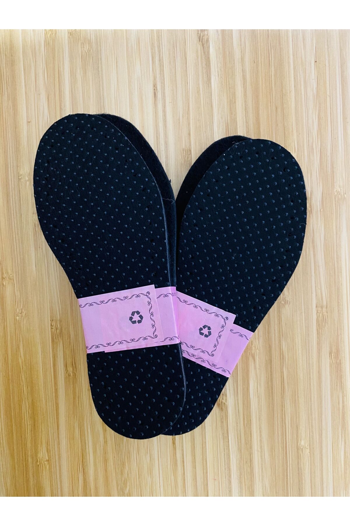 El Örgü Patik Tabanlık (HAZIR DELİKLİ) Keçe Eva ve Alt. 2 Çift. No:26-27 Boy:18cm.