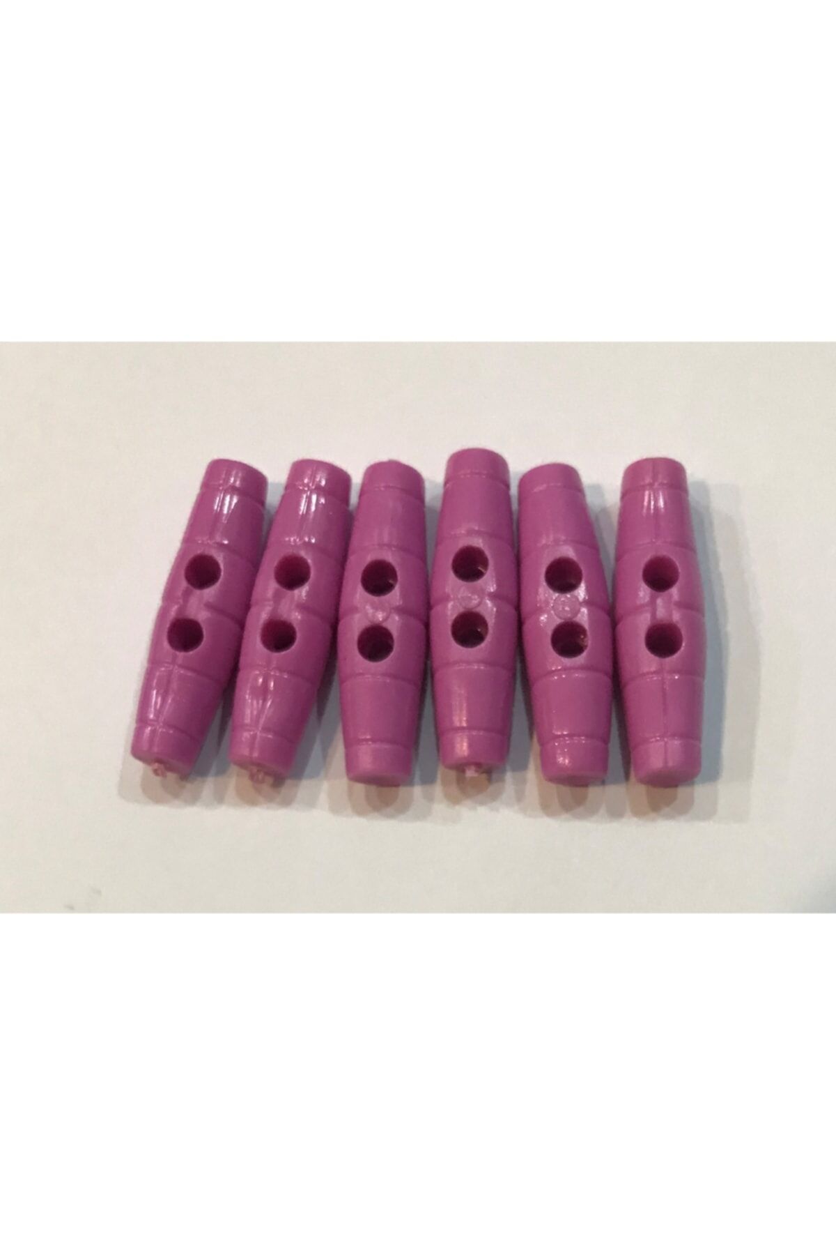 Plastik Çoban Düğme 38mm 6'lı Paket. Lila Pembe.