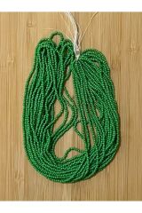 Kurbağa Yeşili. Kum Boncuk Çekoslovakya, Adana, Hapishane Işi, Iğne Oyası Ve Işleme Boncuğu 12dizi.