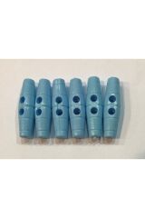 Plastik Çoban Düğme 38mm 6'lı Paket. Mavi.