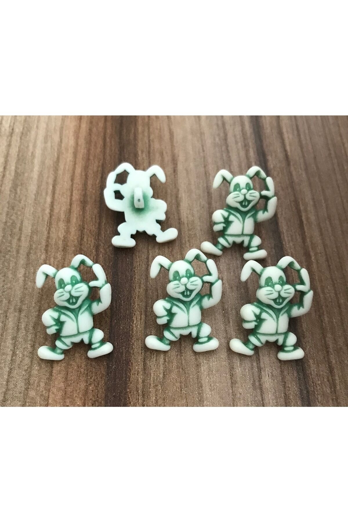 Tavşan Süs Düğme 25mm. 5'li Paket.