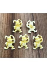 Tavşan Süs Düğme 25mm. 5'li Paket.