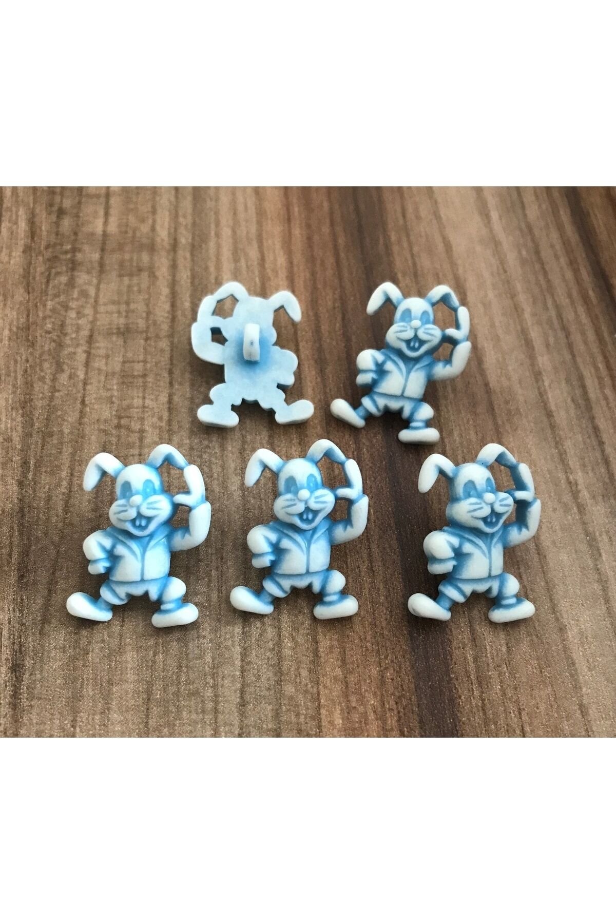 Tavşan Süs Düğme 25mm. 5'li Paket.