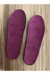 El Örgü Patik Tabanlık İthal Keçe ve Vinileks Deri. 1 Çift. No:32 Boy:19,8cm.