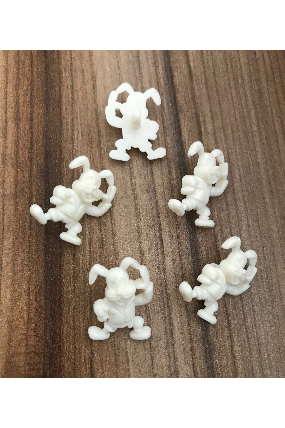 Tavşan Süs Düğme 25mm. 5'li Paket.