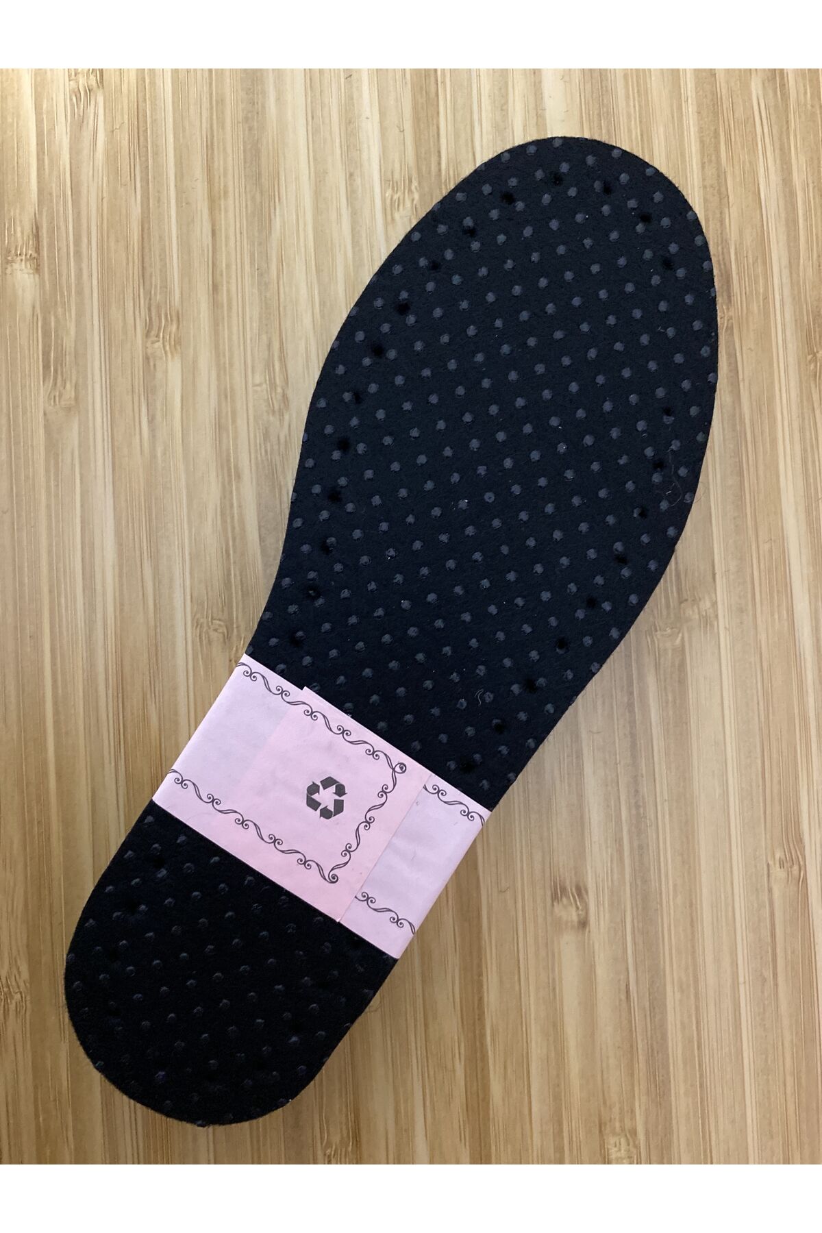 El örgü patik tabanlık. (Hazır delikli) Eva+Keçe+Alt kaplama. No:28-29-. 19cm. 2'li paket.