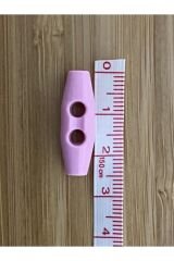 Plastik Çoban Düğme Ebat: 25mm (2.5CM) 6'lı Paket. Açık Pembe