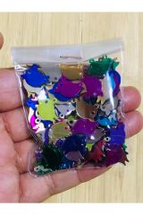 Kuş Renkli Pleksi Kalın Pul. 20gr