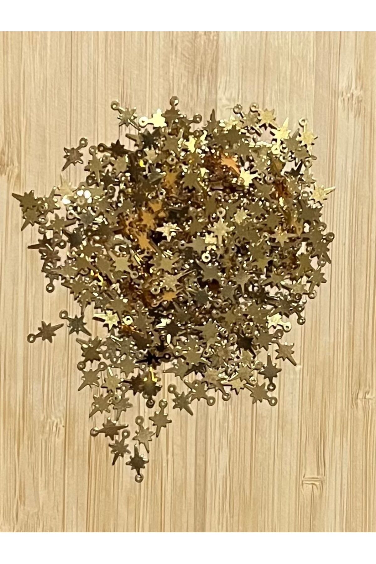 Kutup Yıldızı Gold. Yazma, Abiye, Kolye, Bileklik, Halay Mendili Vb El Işleme Pleksi Pul.