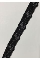 Elastan Güpür 4cmx105cm. Siyah.