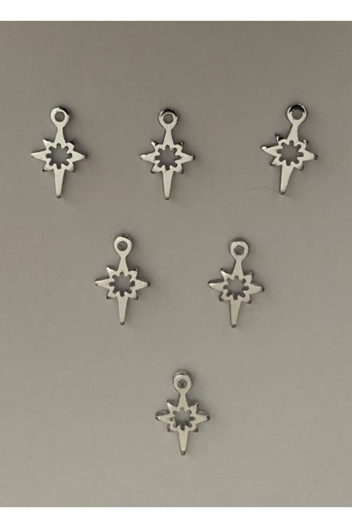 Kutup Yıldızı İçi Boş Gümüş. Oya, Abiye, Halhal, Bileklik, Kolye Pleksi Plastik El Işleme Pul. 20gr.